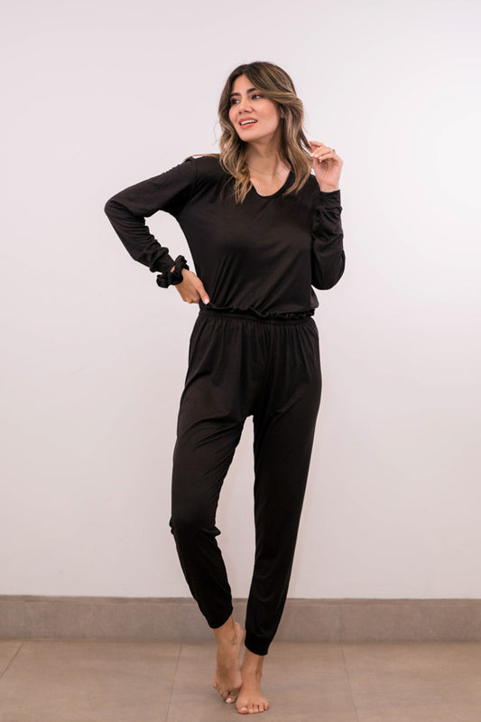 P21- Pantalón Tipo Jogger y Blusa Manga Larga con Puños